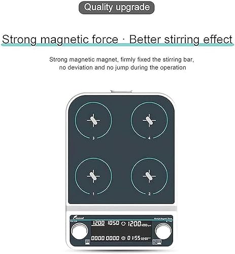 Miniatura 6 de Multi-Position Magnetic Stirrer,4 Stirring Points,2000 Ml Magnetic Stirrer,50-1500Rpm Adjustable Speed,Led LCD Display, Suitable for Schools and