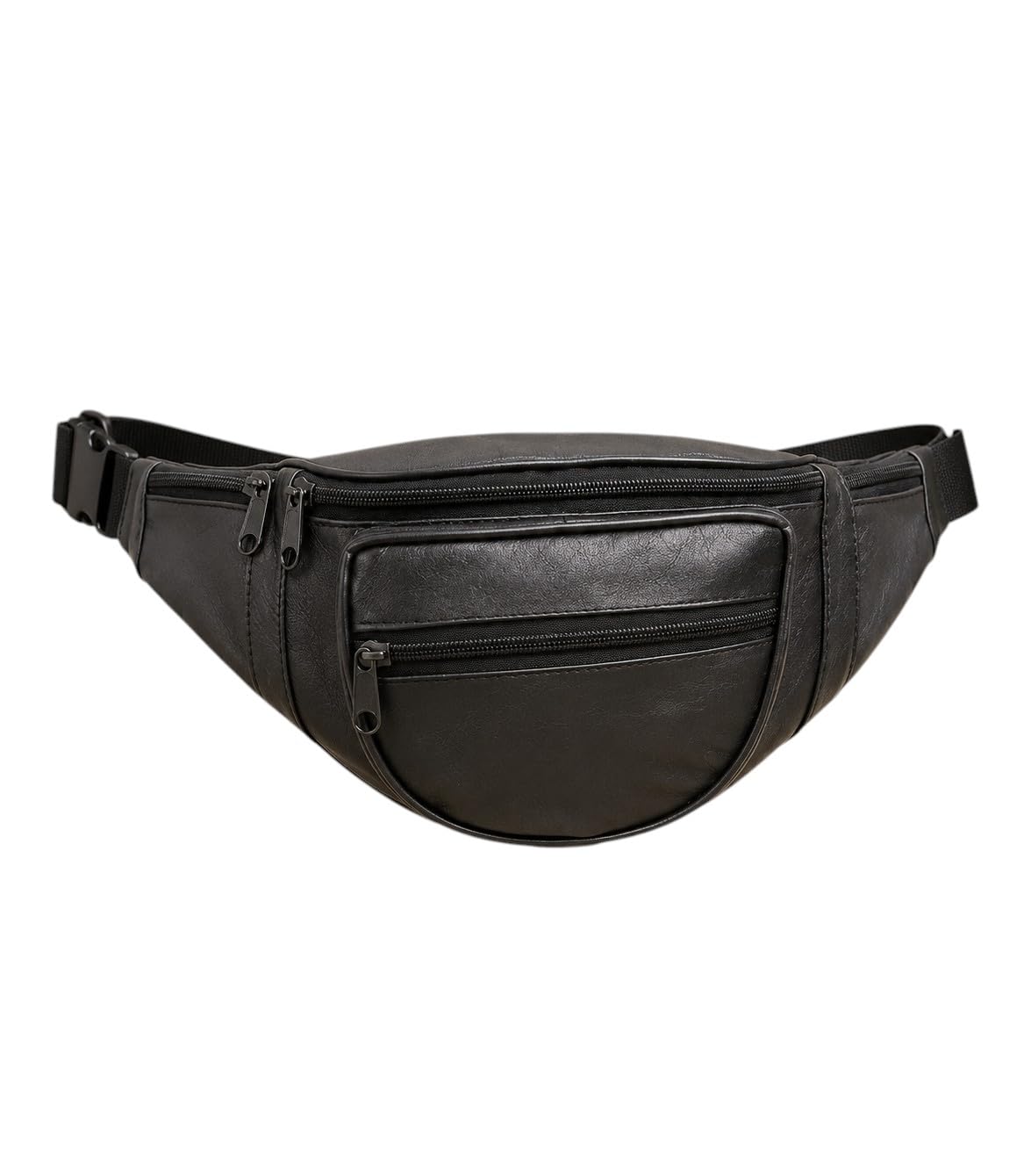 Leather Waist Bags for Men Women-Chest Bag, Crossbody Waist Pouch with Multiple Zippered Compartments & Adjustable Strap,Multipurpose- Large Fanny Pack for Cycling Hiking Travel, Money Belt-image-22