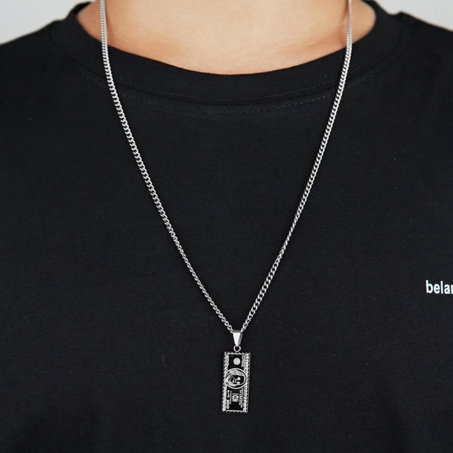 To My Man Necklace Italian for Men Silver Cross Necklace Cuban Link Chain Durable Colorfast Inspirational Birthday Gifts for Men Husband Boyfriend - Image 2