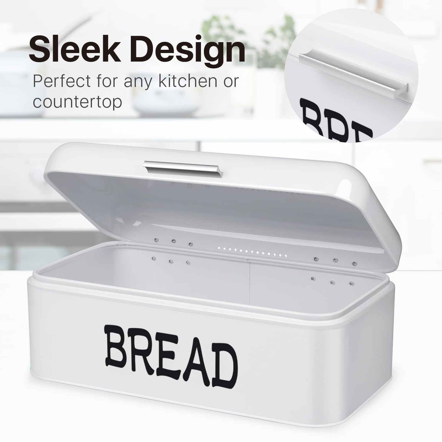 Amazon | Flexzion ヴィンテージメタルブレッドボックス キッチン