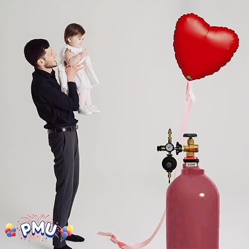 Miniatura 19 de PMU Inflador de globos doble Mylar y válvula de llenado de globos de látex (con válvula de cierre automático de globo) ahorrador de gas para globos