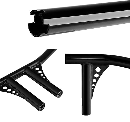 Miniatura 6 de TCT-MOTORPARTS Manillar en T negro de 8 pulgadas para Harley Softail Sportster XL Dyna Fat Bob