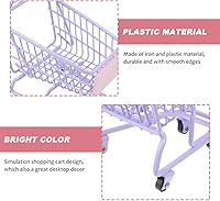 Vista 7 de 1 mini carrito de supermercado, mini carrito de compras de metal, carrito de compras de supermercado, carrito de compras, soporte de juguete