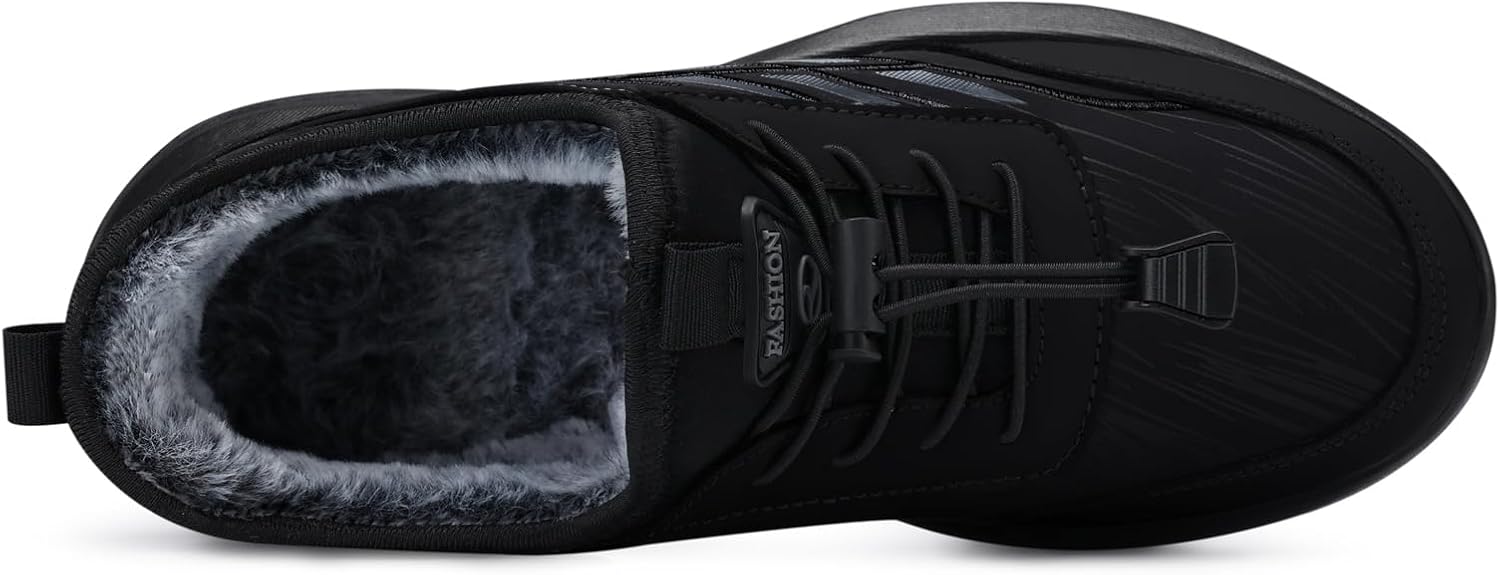 SHIBEVER Winter Snow Boots for Women: Warm Fur Lined Ankle Booties Comfortable Slip on Waterproof Outdoor Short Shoes