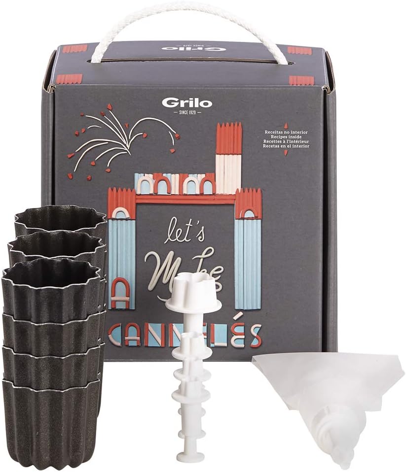 Grilo 998900 Baking Kit with Mould for Fluted 17.5 x 10 x 17 cm