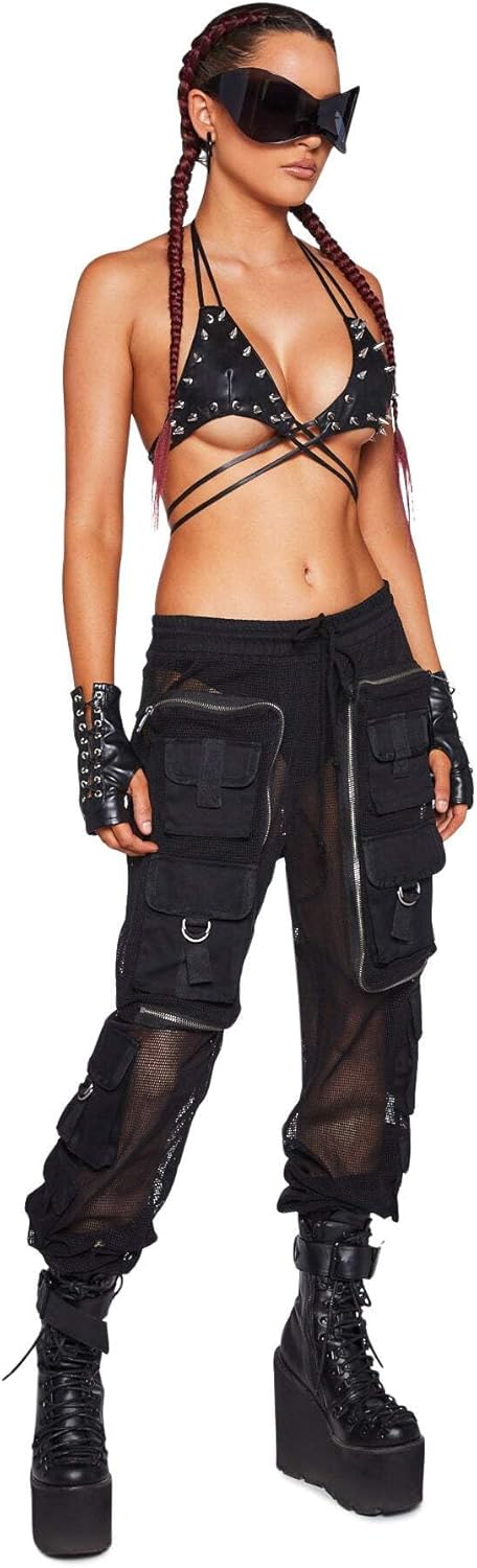 Dolls Kill Complex Nights Fishnet Cargo Pants