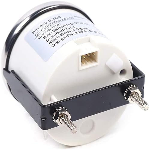 Miniatura 6 de Kit universal de calibre 6, velocímetro eléctrico GPS para automóvil, barco, yate, odómetro digital LED, esfera blanca, aguja roja, iluminación LED,