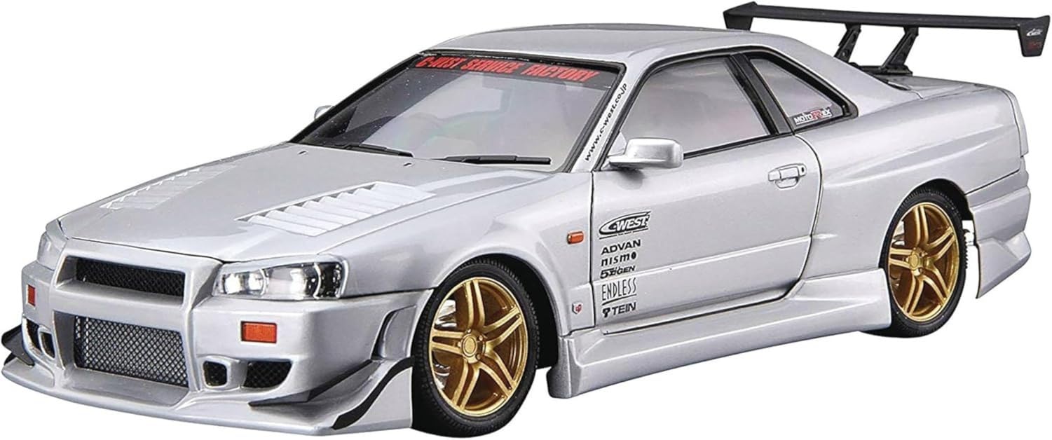 Amazon.com: Aoshima Nissan C-West BNR34 Skyline GT-R '02 1