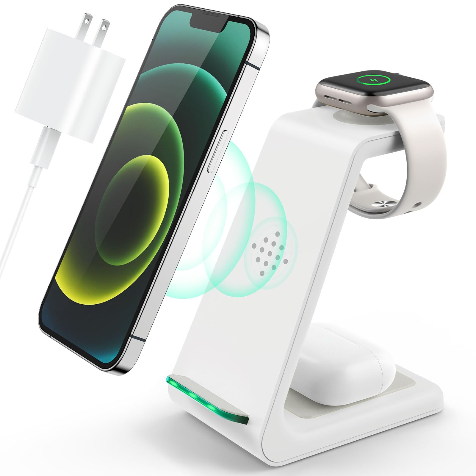 Sponsored Ad - 3 in 1 Wireless Charging Station, 2025 Upgraded Fast Desk Charger Station for iPhone 17 16 15 14 13 12 Pro Max Plus, Charger Stand for Apple Watch 11 10 9 8 7 6 5 4 3 2 Ultra SE, Airpods 4 3 2 Pro