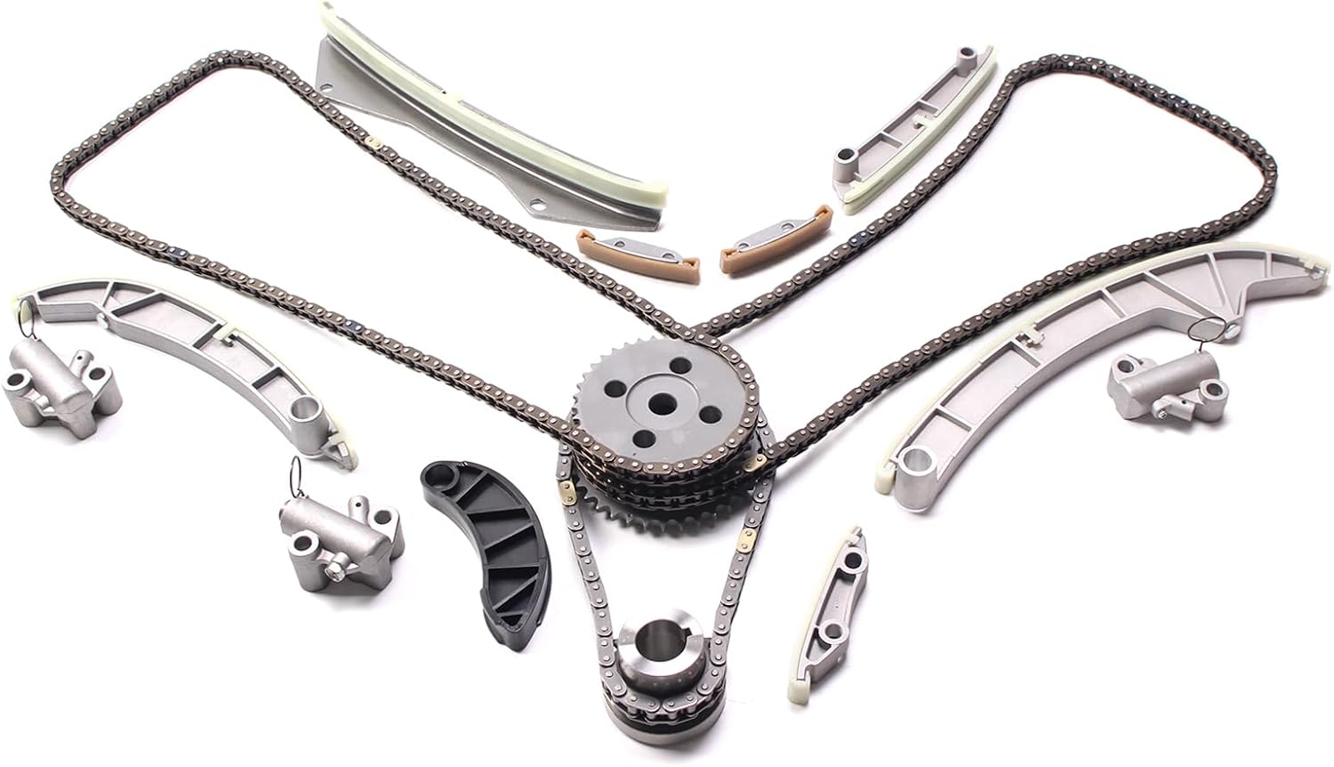 AUCERAMIC Timing Chain Kit Fit for Subaru Tribeca 2008-2014, Subaru Legacy 2010-2015, Subaru Outback 2010-2015, EZ36D 3.6L H6 DOHC 24V N/A OE#13143-AA081, 13143-AA071, 13143-AA061, 13146-AA100