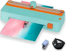 Plastificadora Laminadora Refiladora A4 3 Em 1 260w Abs 70mic 125mic Com Cortador Redondo E Furador Gl618 (220V)