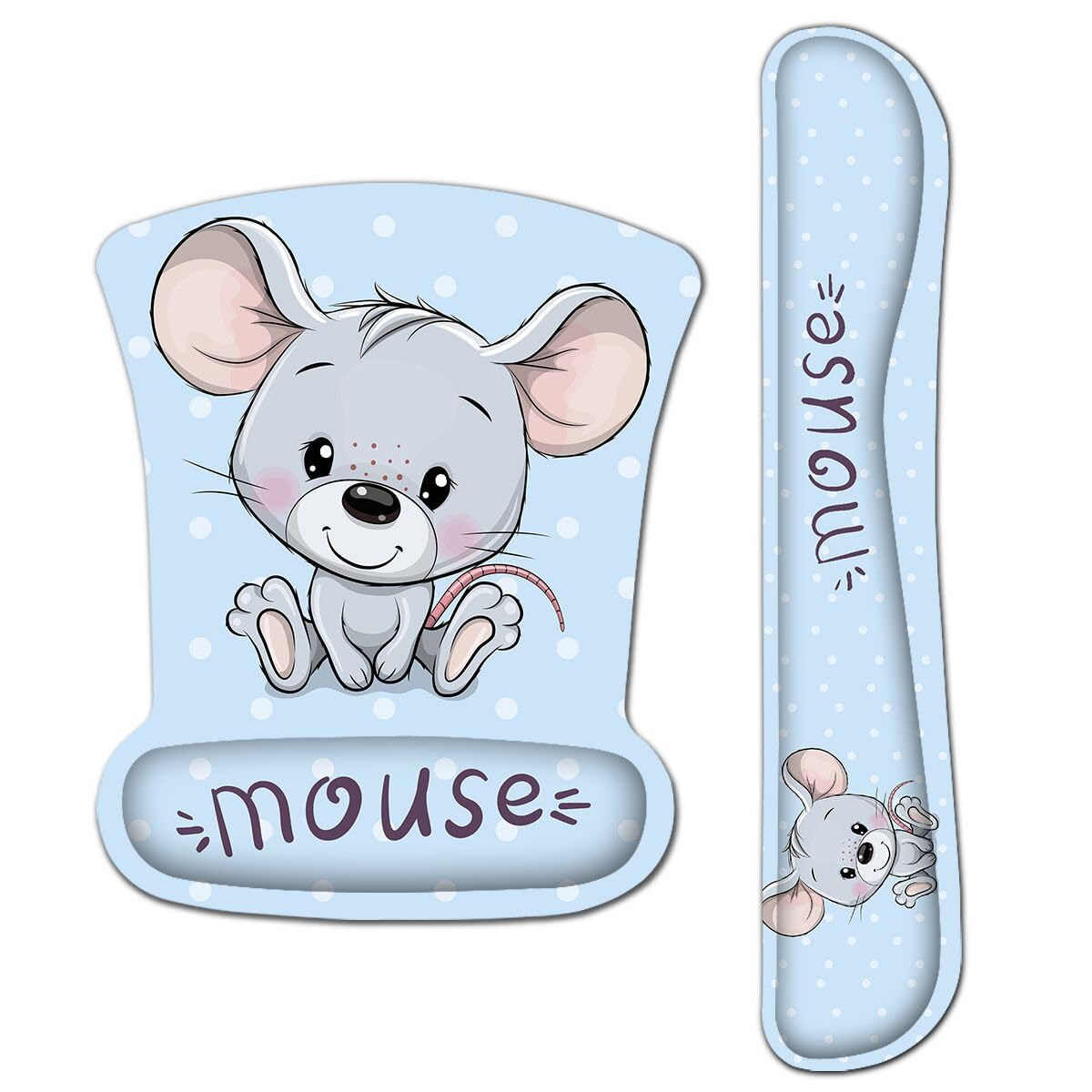 Keyboard Wrist Rest Pad and Memory Foam Non Slip Mouse Wrist Rest Support Mouse Pad - Durable & Comfortable & Lightweight for Easy Typing & Pain