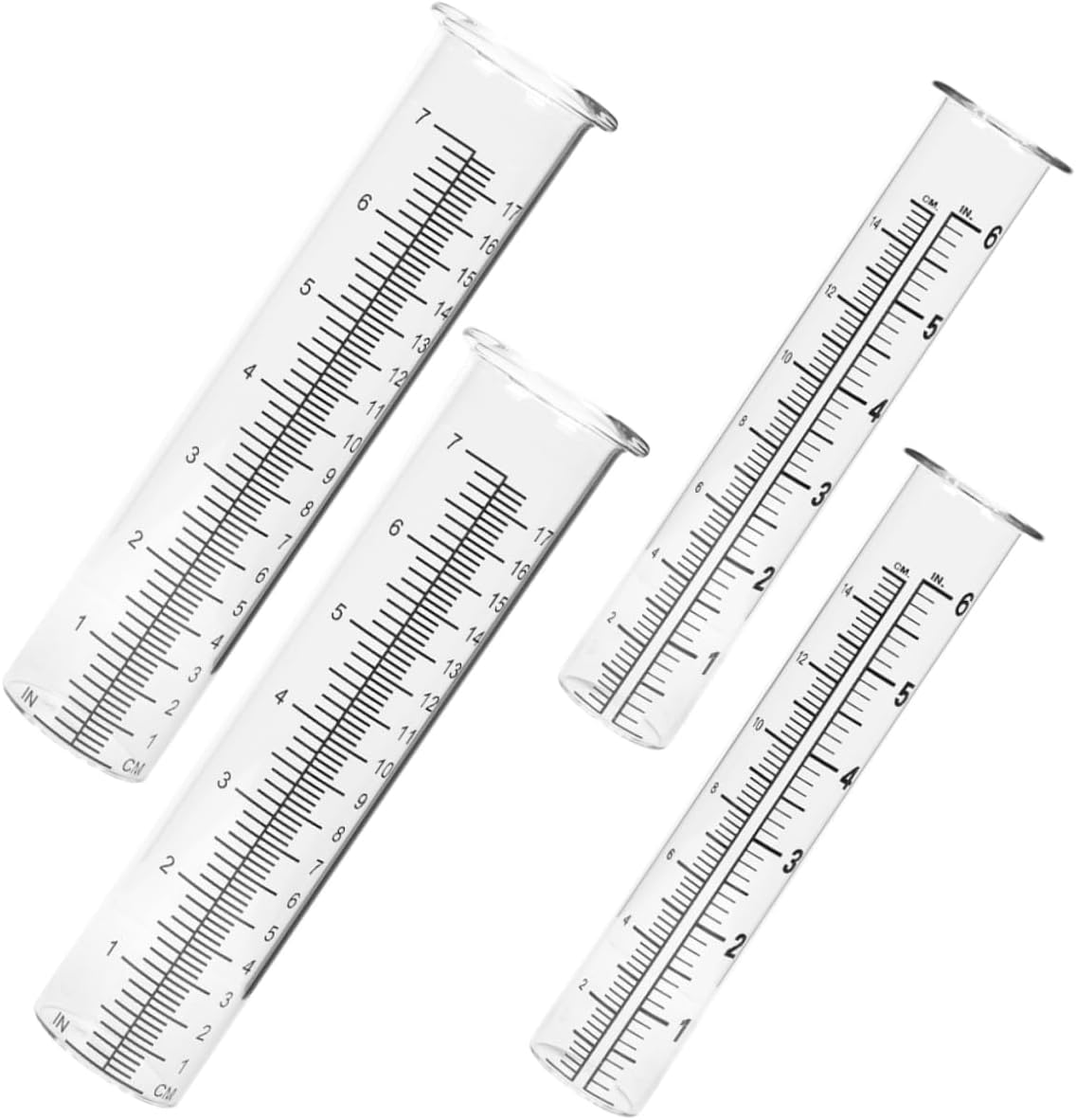 Happyyami 12 Pcs Rain Gauge Rainfall Test Tube Rain Fall Gauge Rainfall Gauge Water Gauge Tube Rain Meter Rain Guage Rain Measure Gauge Rain Catcher Out Door Toys Glass Preserved Flower Tool