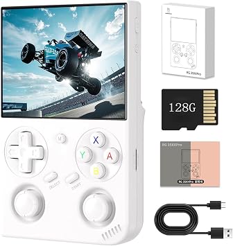 RG35XX Pro Retro Handheld Game Console, 3.5" IPS Screen Portable Video Game Console ,Built in 64G Card & 5000 Games, Linux System Support WiFi Bluetoo