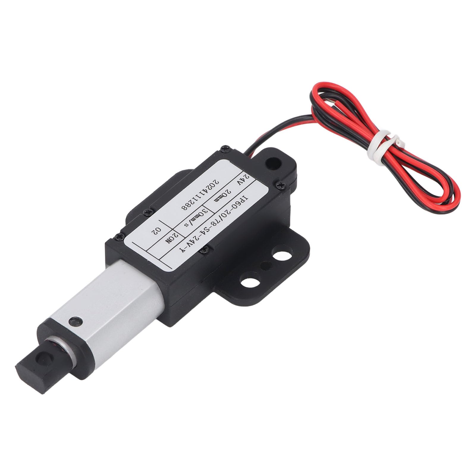 Mini Electric Linear Actuator, 24V 20mm Stroke 20N 30mm s, Suitable for Industrial Machinery, Robotic Arms