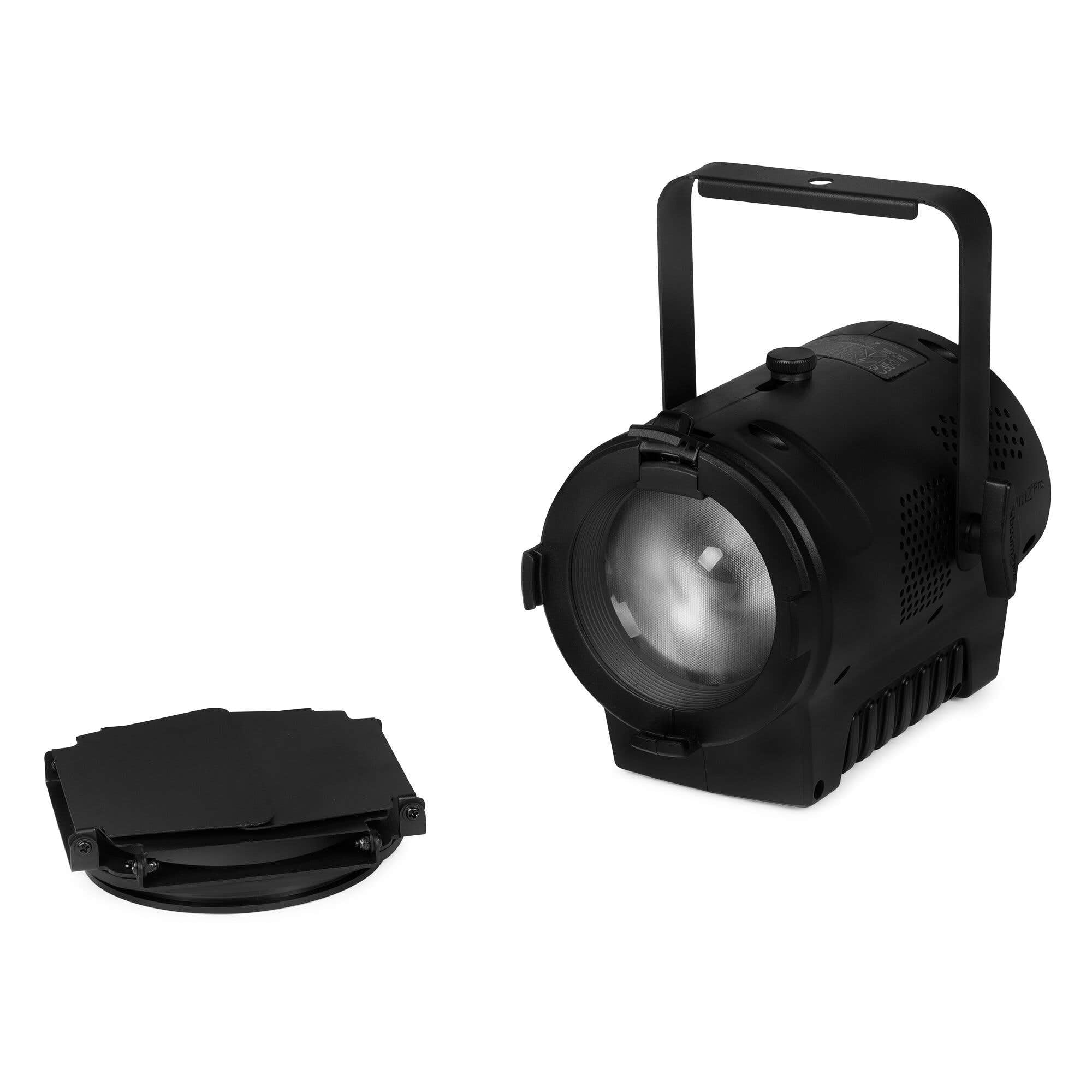 BeamZ Professional BTK050Z-3 Projecteur Fresnel LED 2x50W CW/WW - Zoom manuel, DMX XLR 3 broches, Idéal théâtre, studio, scènes, captation vidéo, éclairage d'accent