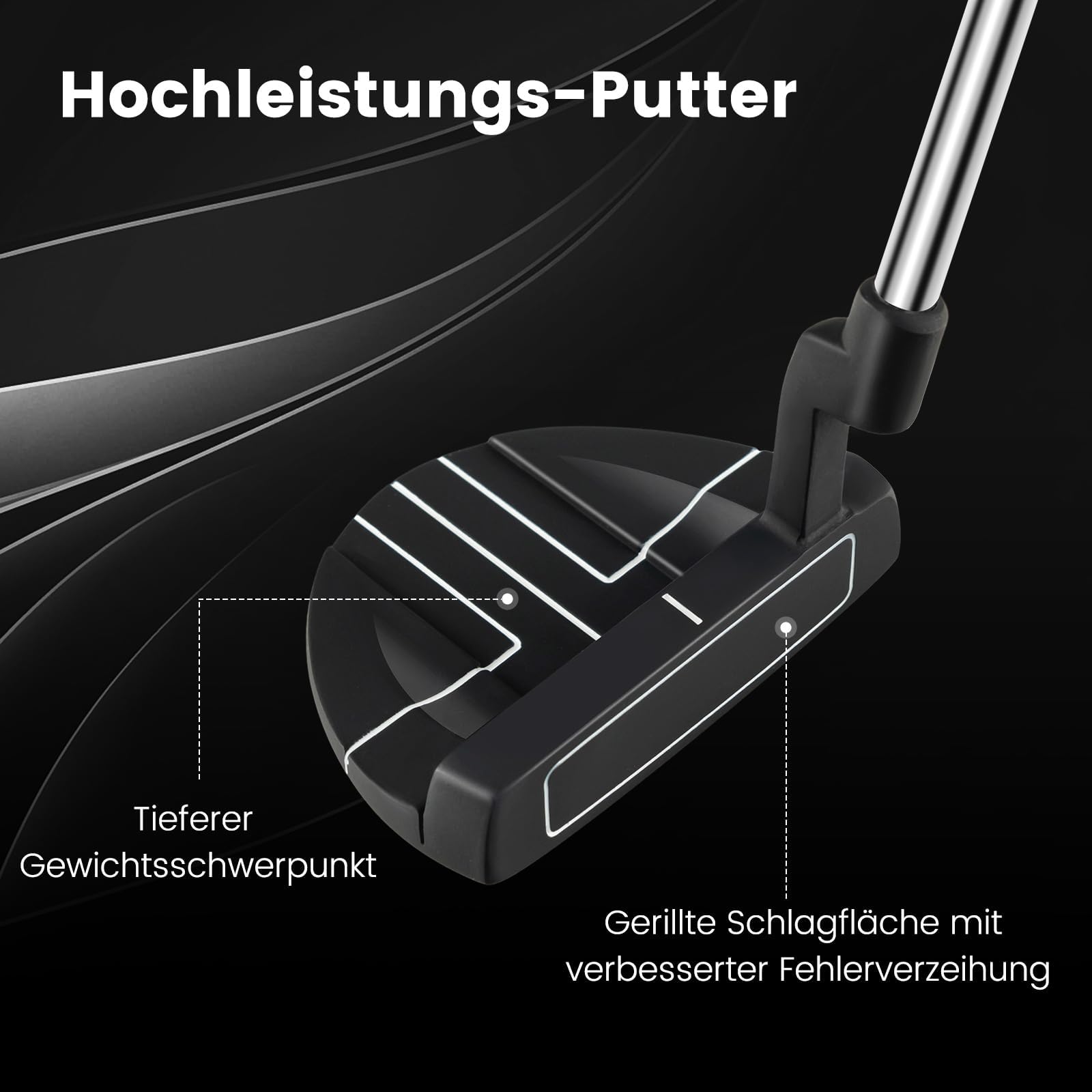 COSTWAY Golf Puttingmatte, Golfmatte mit 1/2/3 Löchern, Auto Rückkehr Übungsmatte mit 3 Golfbällen & Kunstrasen, Putting Trainer Indoor Outdoor für Anfänger, Profis