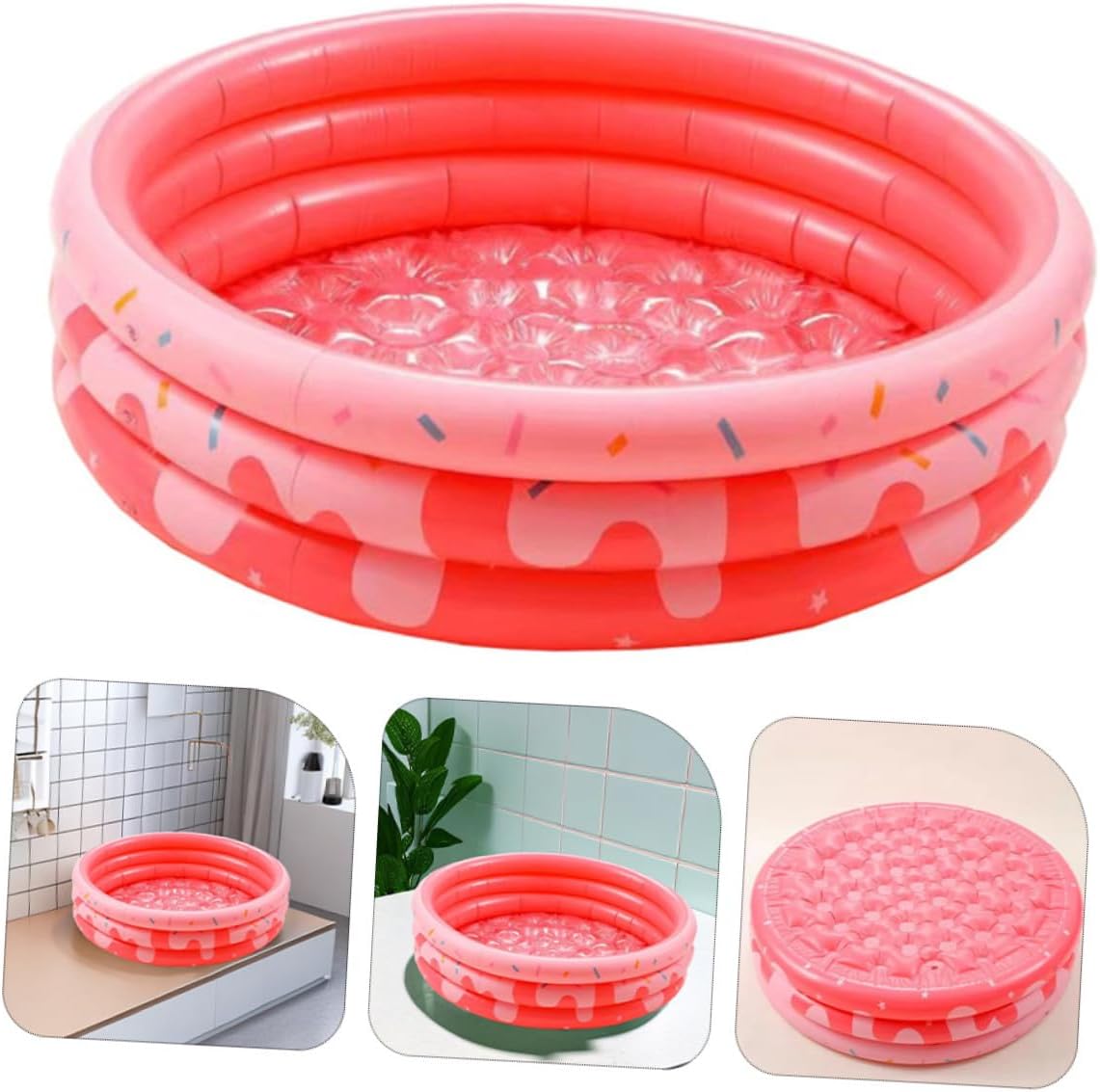 Inflatable Swimming Pool Small Round Pool PVC Storage Portable Outdoor Backyard for Boys Summer Fun