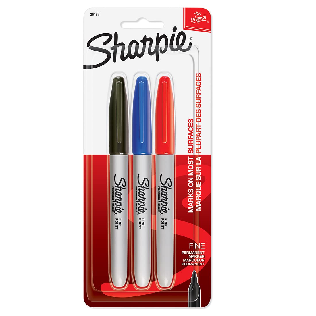 SHARPIE Assorted Permanent Marker with Fine Tip for Precise Writing |Suitable for Multipurpose Usage| Smudge Free | Office Stationery Items | Pack of 3