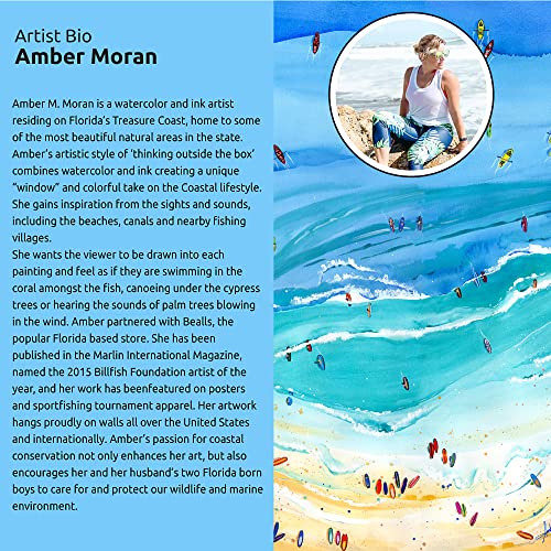 Artovida Artists Collective Insulated Neoprene Lunch Bag, Washable Soft Lunch Tote For Work And Picnic - Design By Amber Moran (Usa) Paddle Board Beach - Classic #TOP5