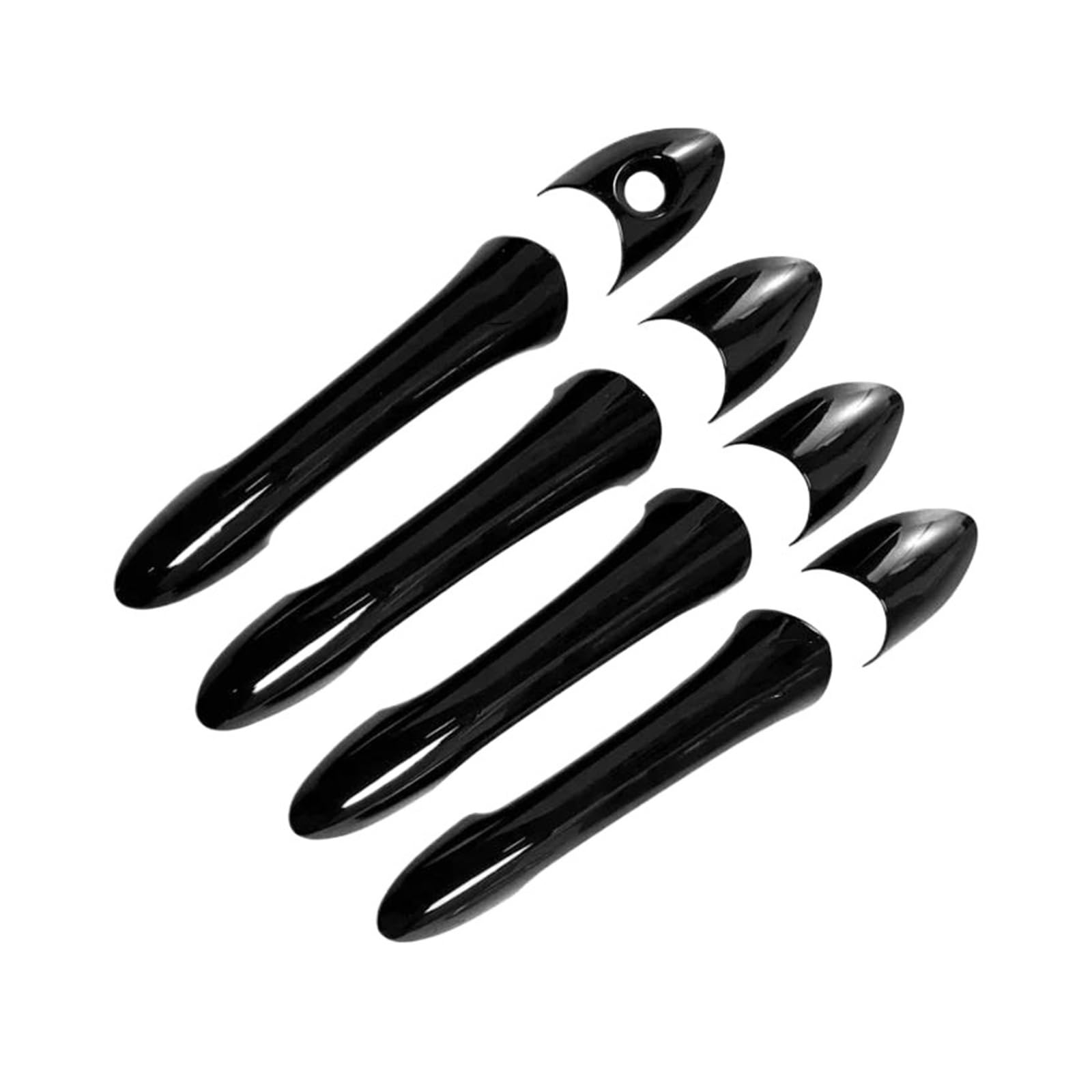 Atgcbcauf Black Handle Car Door Handle Cover Trim Sticker For Hyundai For Sonata I45 2011-2014 Car Exterior Door Handles