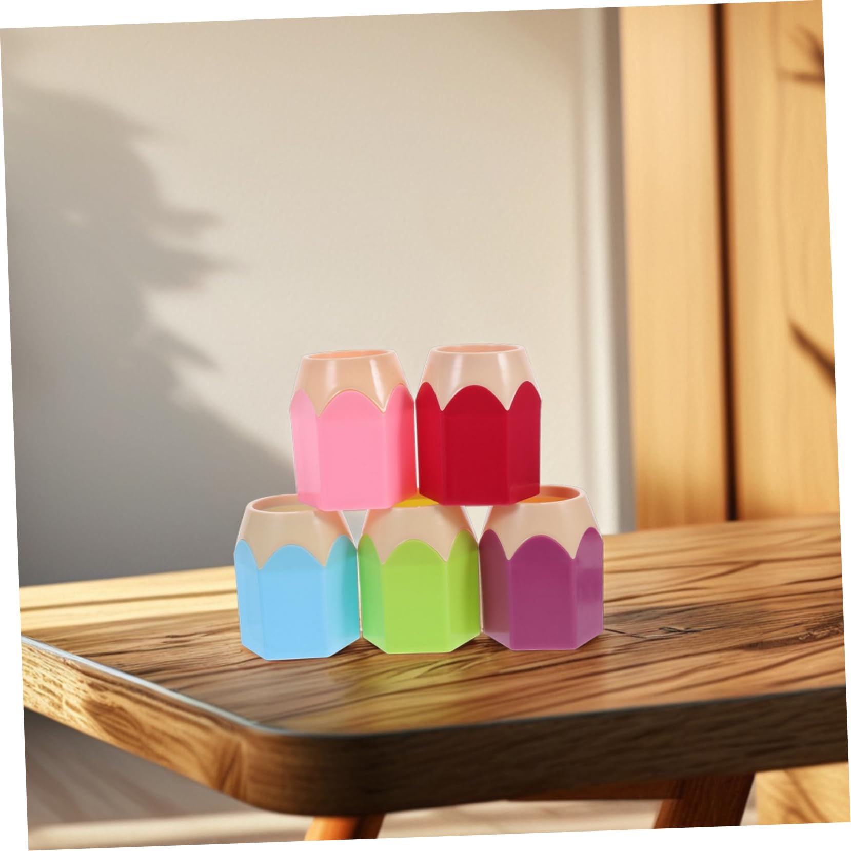 Sewroro 15 Pièces Lot de Pots à Crayons Colorés Multifonctions Rangement Crayon pour Bureau et Salle de Classe Contenant pour Stylos et