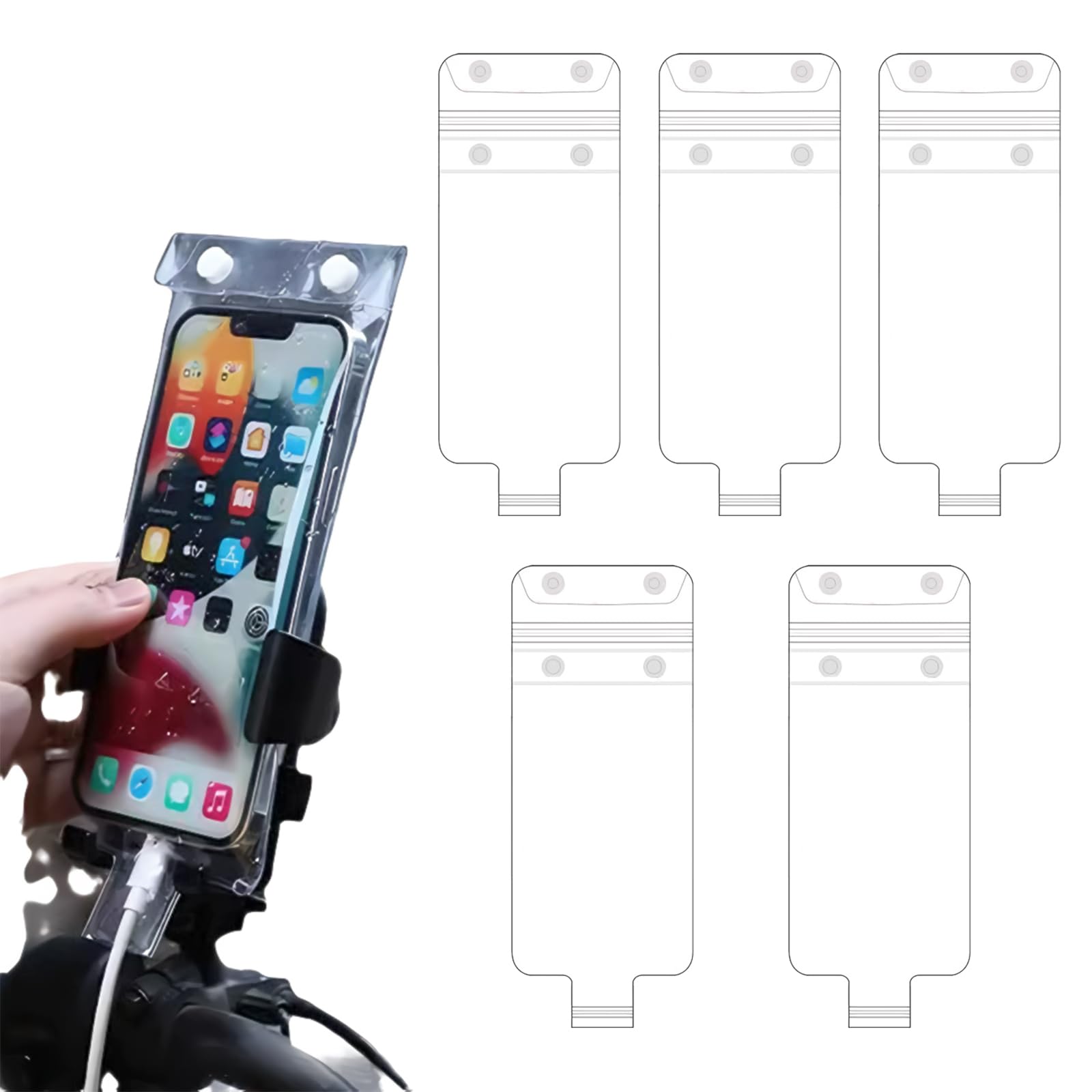 スマホ 防水ケース 【10個入り】携帯電話用防水バッグ 充電可能 防雨 防塵 タッチ操作可能 雨対策 水泳 お風呂 配達員用 旅行者用 アウトドア愛好家