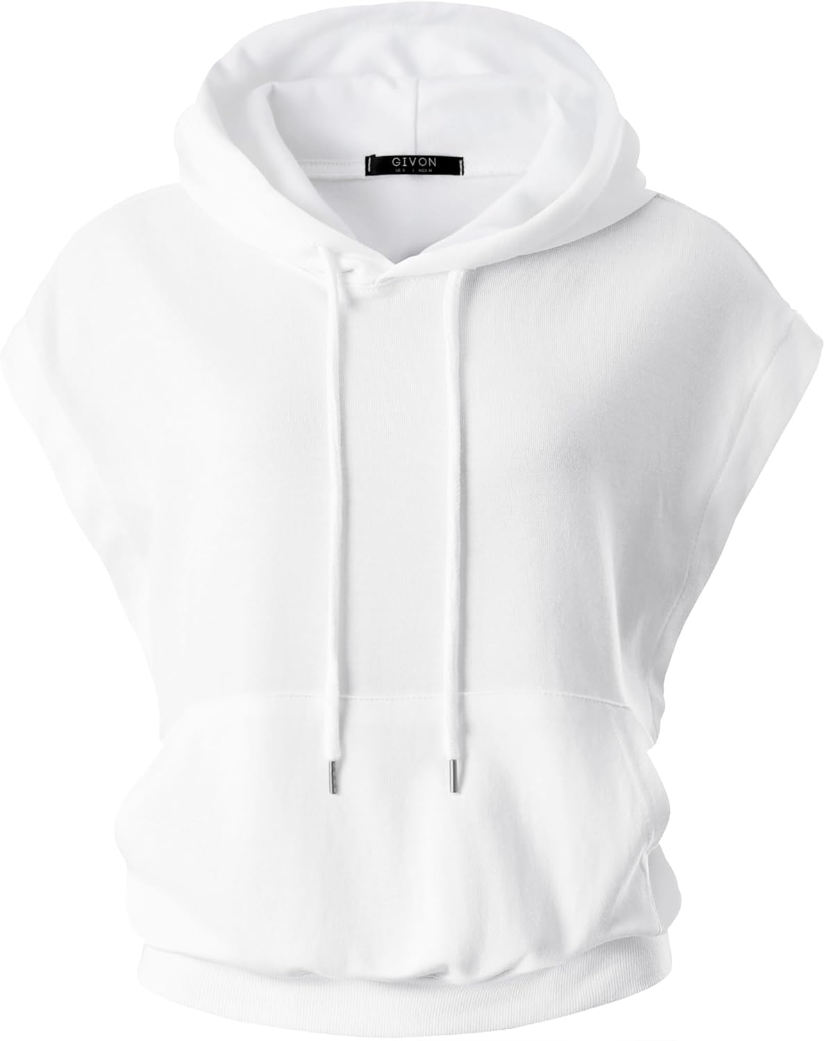 GIVON Womens Lightweight Hooded Vest Sleeveless Pullover Casual Hoodie Drawstring Sweatshirt with Kanga Pockets - Image 2