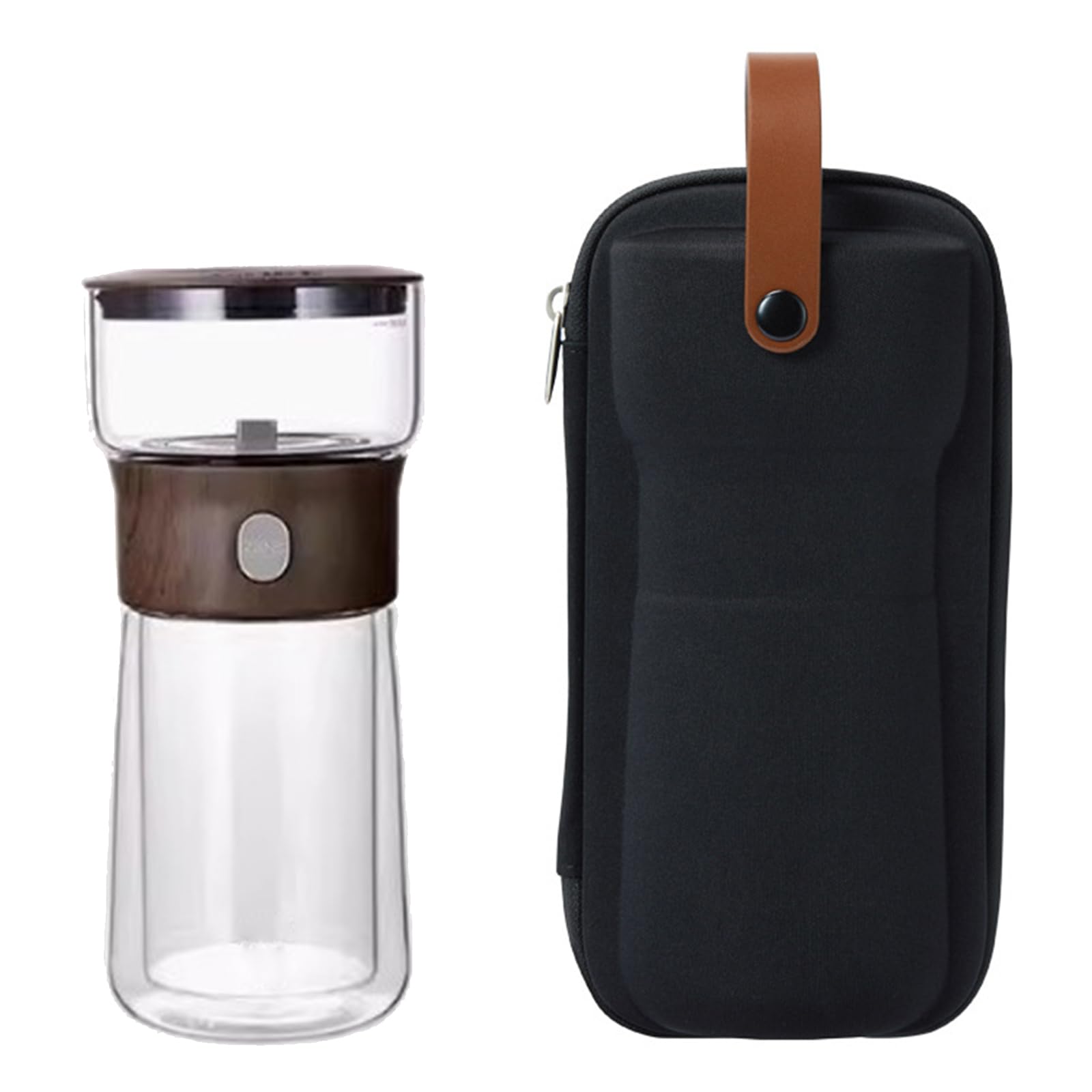 PANFHGFG Travel Teapoys for Single Serve Including Tap Brewing and Cup Ideal Present for Tea Enthusiasts Tea Present