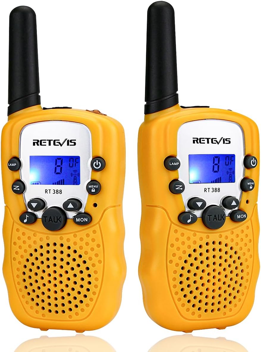 Retevis RT388 Talkie Walkie Enfants, Talkie Walkie Longue Portée, Cadeaux Jouets pour 4-12 Ans, Camping, Aventures Espionnage Extérieur (1 Paire, Rose) — vue 12