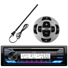 Single DIN in-Dash Marine Boat Yacht Bluetooth Radio USB AUX Stereo CD Player Receiver Bundle Combo with Wired