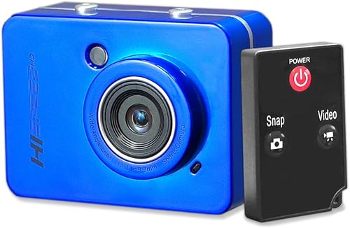 Pyle Hi Speed Sports Action Camera - HD 1080P Mini Camcorder w/ 12 MP Cam, 2.4" Touch Screen USB SD Card HDMI, Battery - Waterproof Case, USB Cable, Wireless Remote Control, Mount - Pyle PSCHD60BL