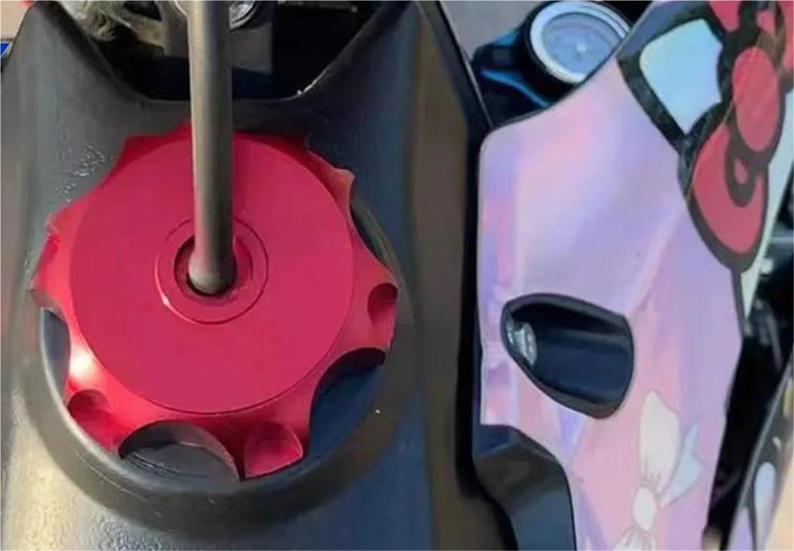 Moto CNC 50mm Alluminio Gas per K&awasaki Tappo Serbatoio Carburante Sfiato con Tappo Sfiato ATV