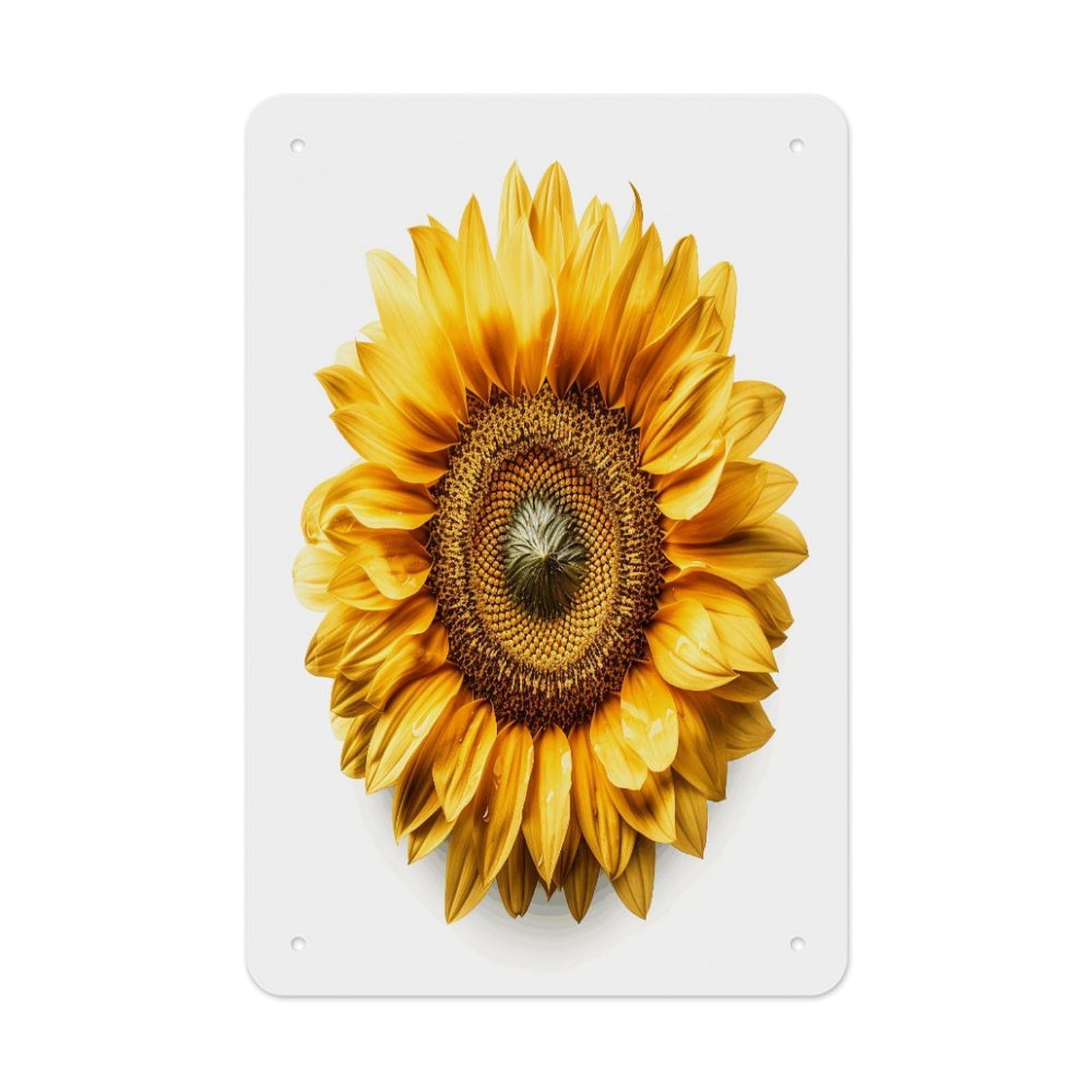 A Flower Metal Tin Sign Wall Decor Hanging Plaque