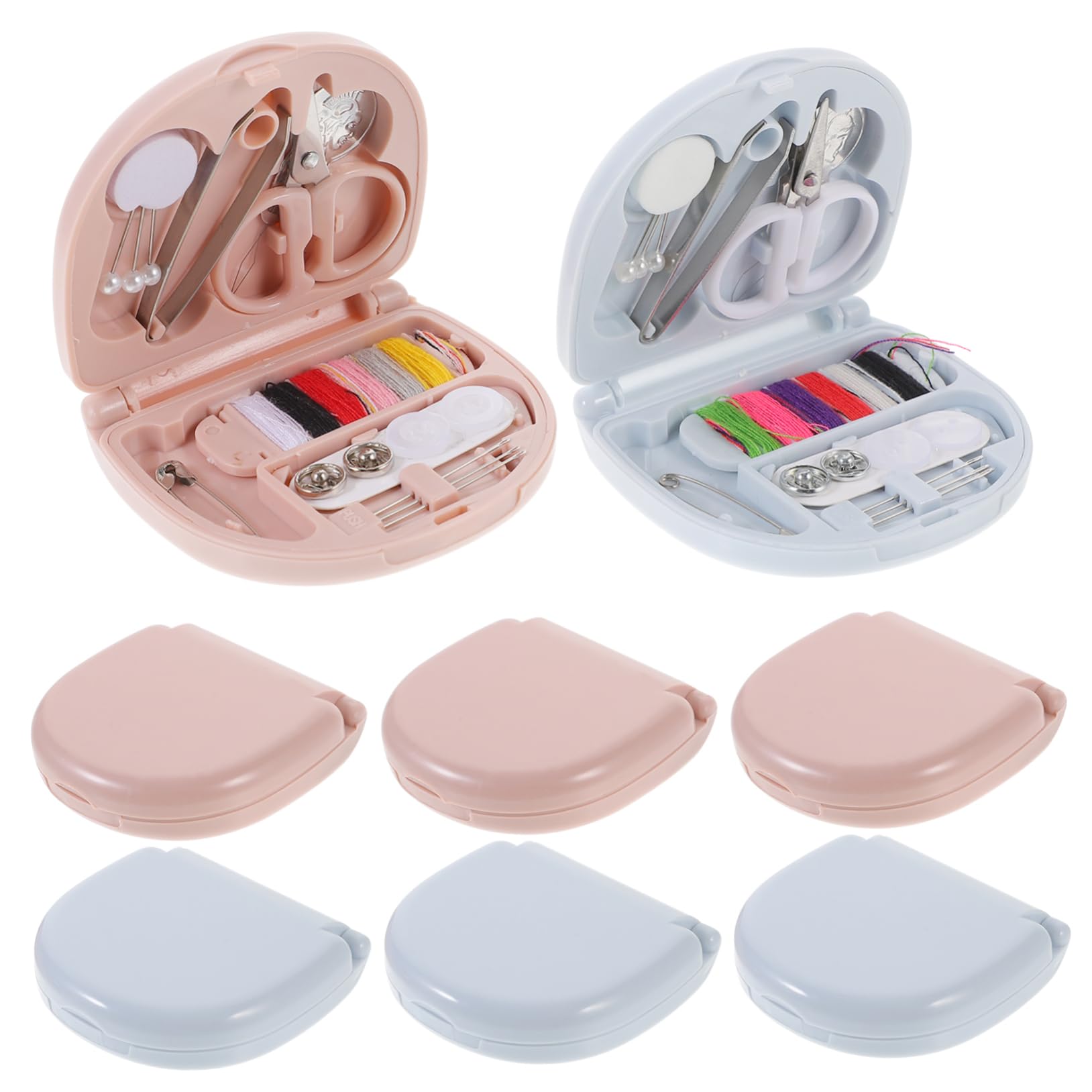 Uonlytech 8sets Kit Cucito Pratico Filo Per Cucire Strumenti Per Cucire Portatili Kit Di Cucito Per Casa e Ricamo Completo Infila-ago e Accessori Vari