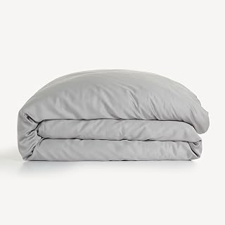 FURRFREE Bamboo Duvet Cover - Genuine 100% Organic Viscose- Breathable & Silky Soft Duvet Cover for All Season, Machine Washable, Pet Hair Repellent Family -Gravity Grey King