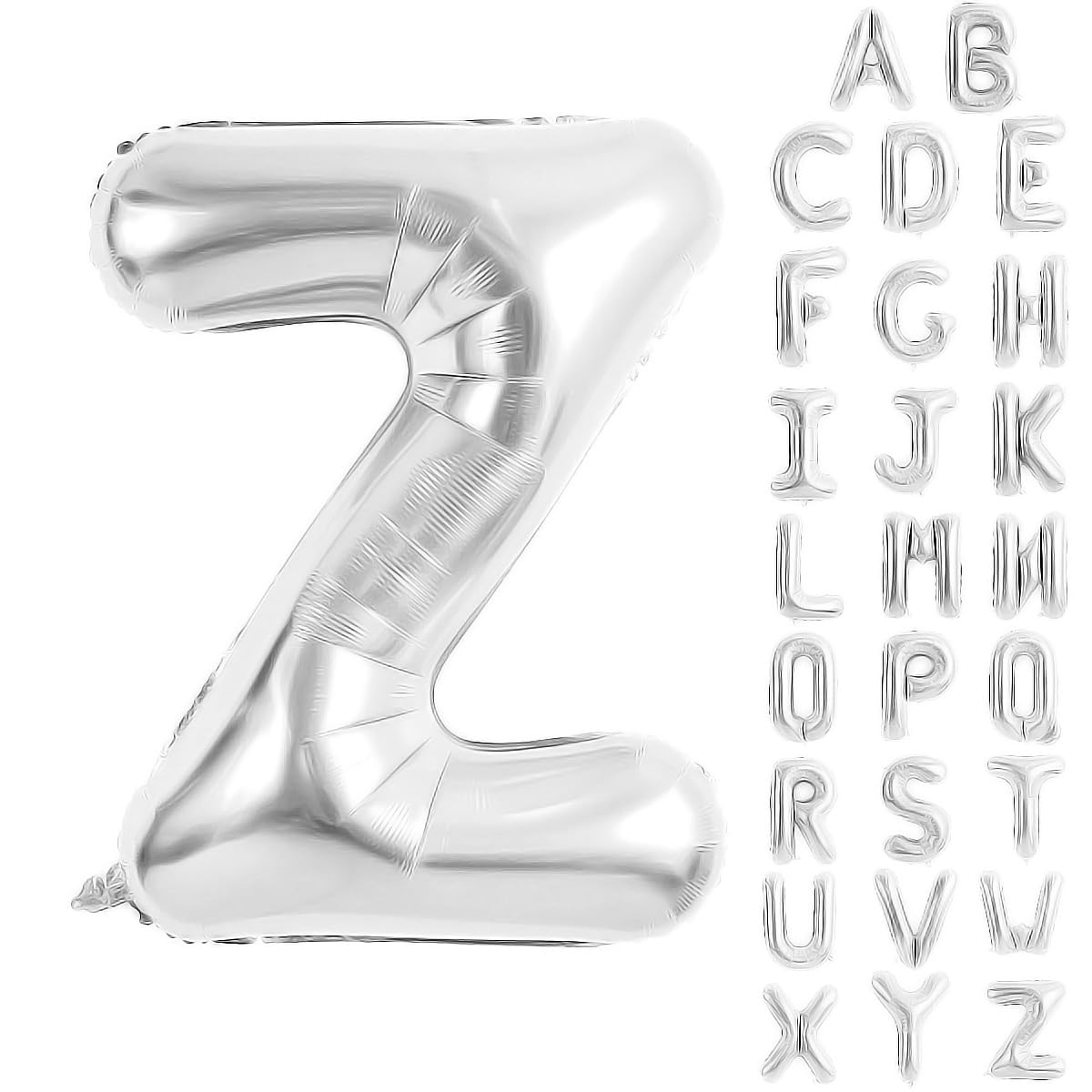 Silver Letter Balloons 40 Inch Large Alphabet Balloon Letter Z