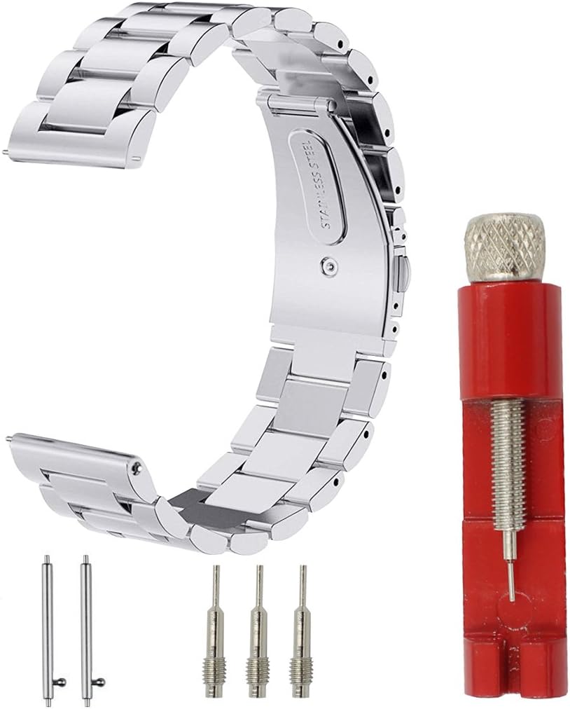 CBIN Quick Release Bracelet - Width 16mm / 18mm / 20mm / 22mm / 24mm Stainless Steel Strap Wrist Band Replacement Watch Bands