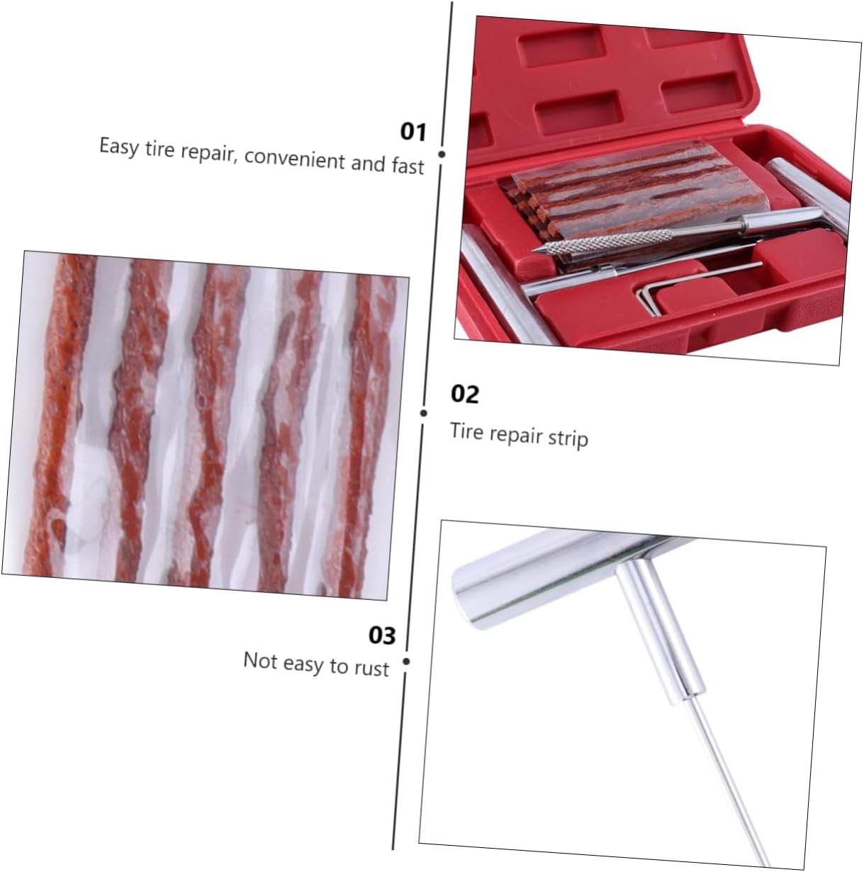 Tire Repair Kit Tubeless Bike Repair Tool Car Motorcycle Tire Tool Easy Fix