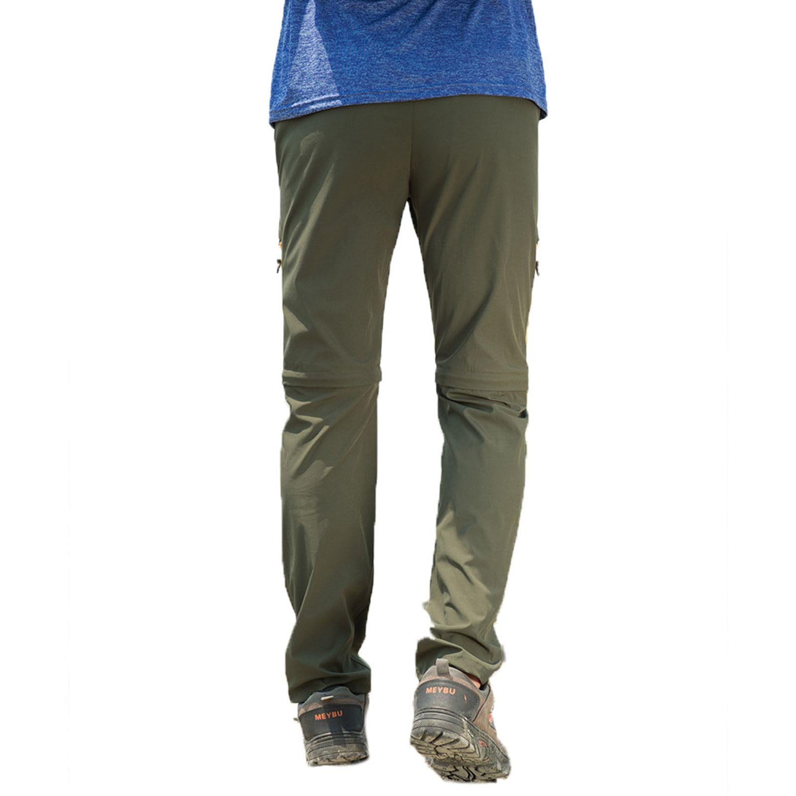 Pantaloni da uomo per attività outdoor, in due parti, smontabili, protezione solare, ad asciugatura rapida, pantaloni funzionali con cintura