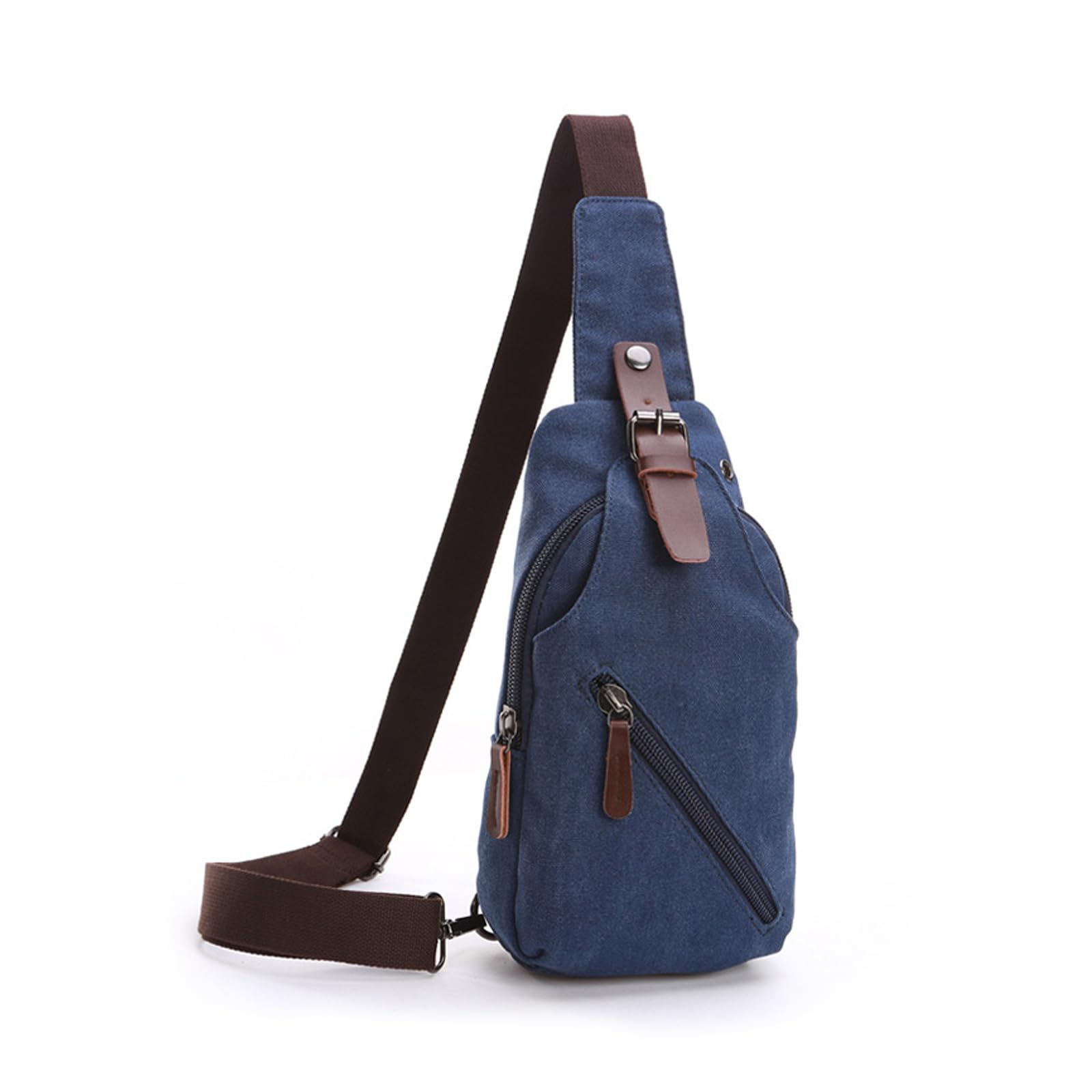 FANDARE Retro Brusttasche Segeltuch Schultertasche Herren Damen Sling Bag Crossover Rucksack Umhängetasche Sporttasche für Outdoor Reisen Wandern Abenteuer Sport Crossbody Bag