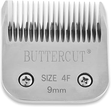 Geib Buttercut Detachable Replacement Dog Clipper Blade - Size 4F, Stainless Steel Long-Lasting Sharp Edges, 3/8-Inch Length, Compatible with Andis A5, Oster A5, Wahl KM10, Size-4F Dog Grooming Blade