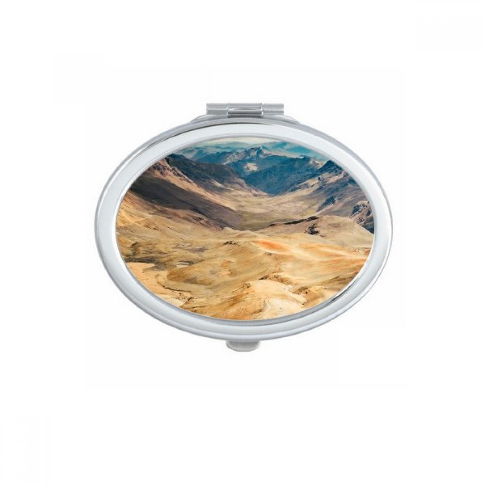 Miroir Compact Ovale Petit Miroir de Main Thème Nature Multicolore