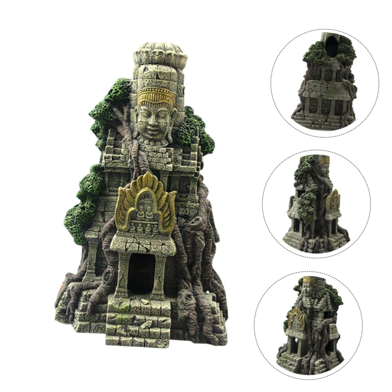 POPETPOP Decoración De Templo De Resina para Acuario Templo Antiguo para Peceras Escondite para Peces Adorno Paisajístico para Peceras Decoración
