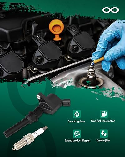 Vista 1226 de SCITOO 1 bobinas de encendido con 4 bujías de iridio para Chevrolet 2011-2015 Cruze 1.4L 2016 Cruze Limited 1.4L 2012-2020 Sonic 1.4L 2013-2021 Trax