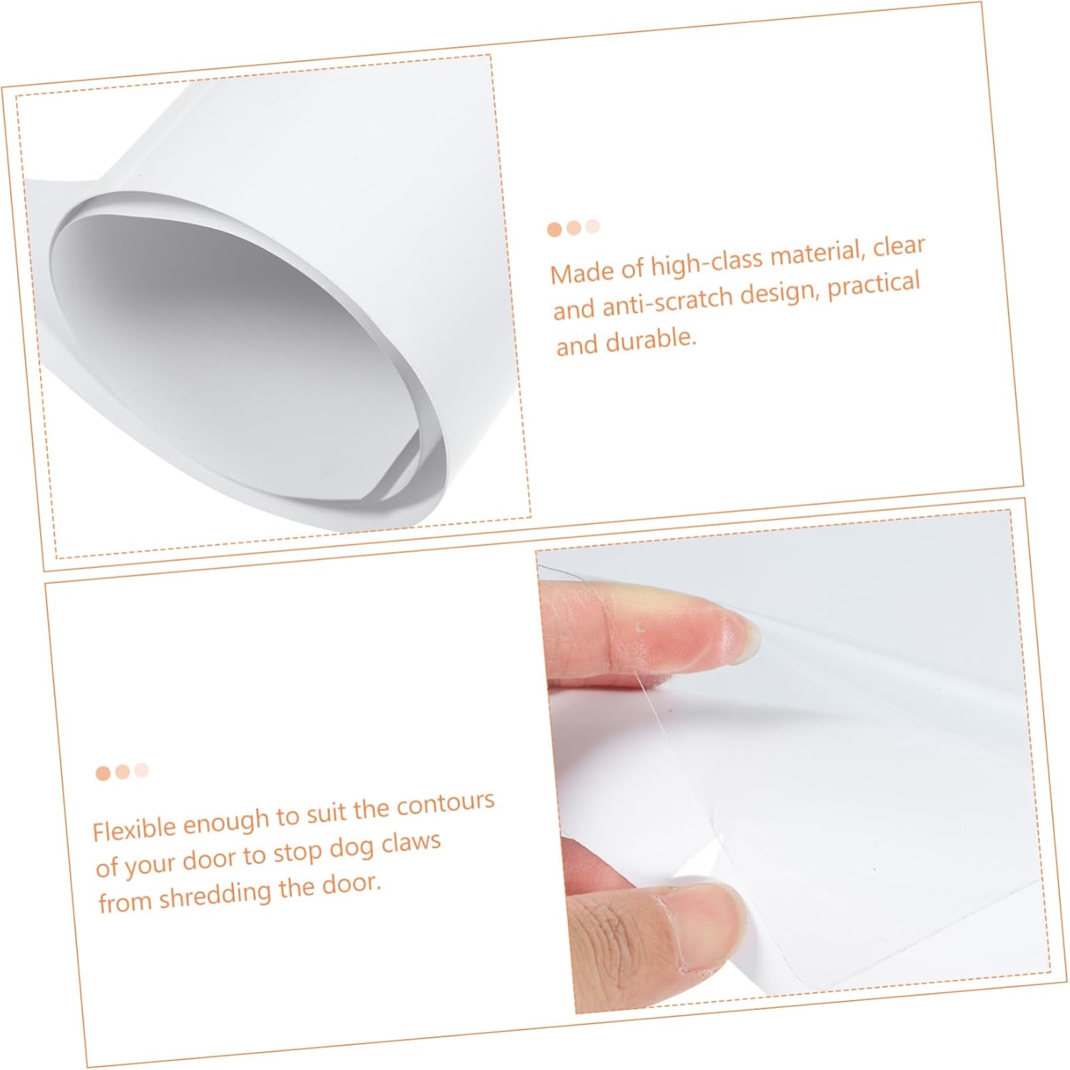 VICASKY 2PCS Dog Scratch Shield Door Protector Claw Adhesive Door Cover for Furniture Protection PET Scratching Sticker for Cats and Dogs