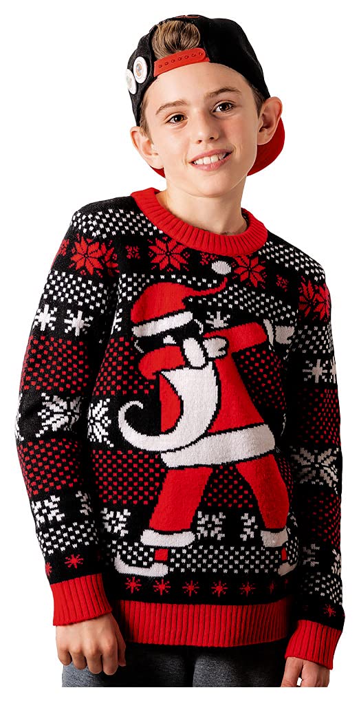 Dab Ugly Pull de Noël en tricot pour enfant