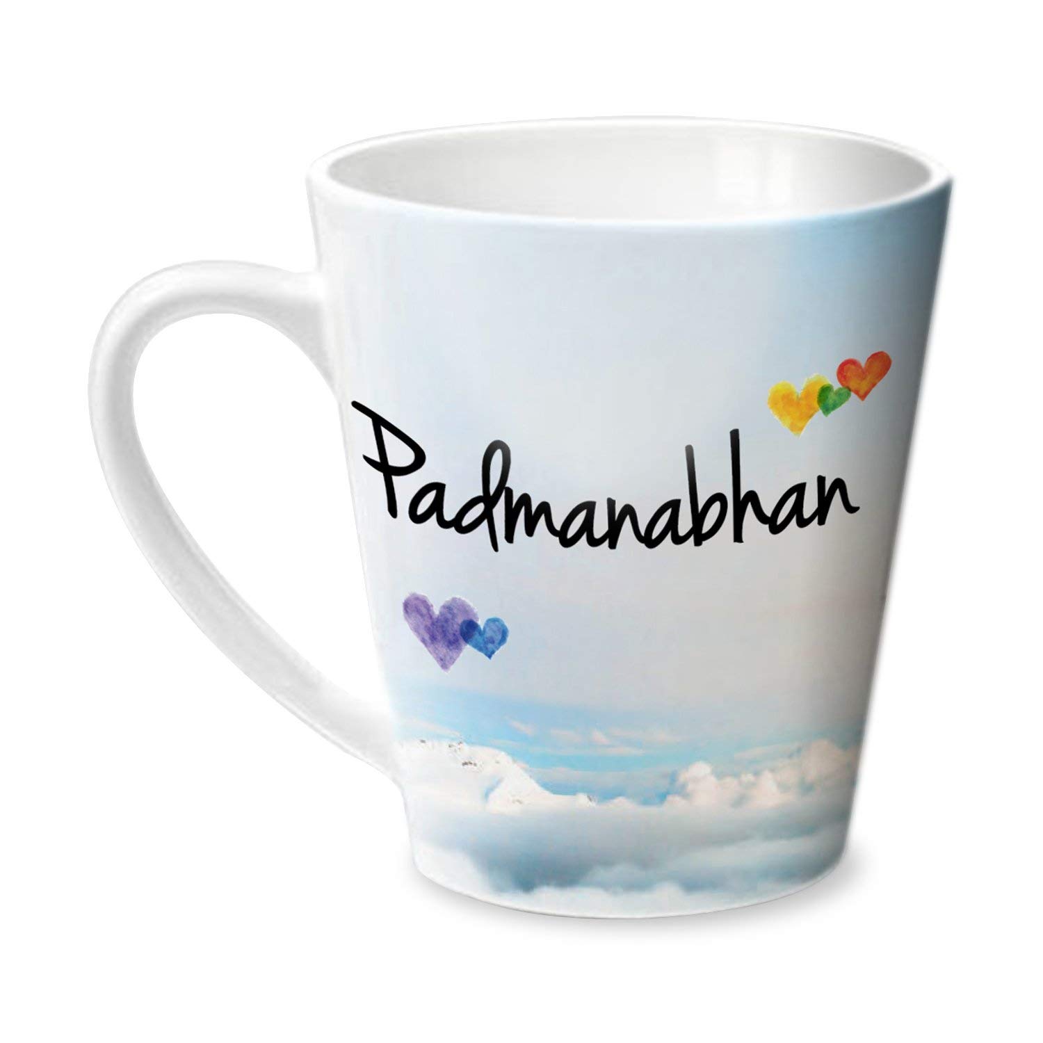 Hot Muggs® Simply Love You Padmanabhan Conical Personalised Name Ceramic, 315ml, 1 Unit