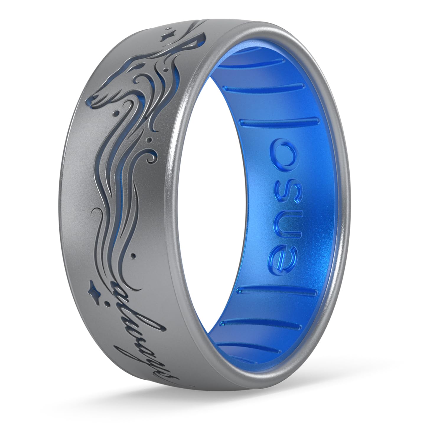 Enso Rings Wizarding World of Harry Potter Collection Dualtone Silicone Ring - Comfortable and Flexible Design - 7.99mm Wide, 2.18mm Thick - Always