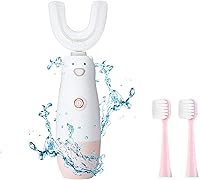 Vista 1 de Cepillo de dientes eléctrico para niños, en forma de U, impermeable, funciona con pilas, 360 cepillos de dientes sónicos automáticos para niños de 8
